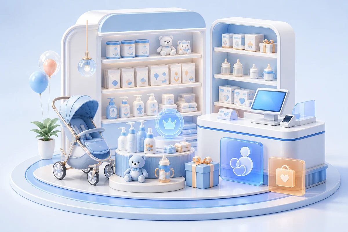 母婴用品零售商品库存与会员服务应用